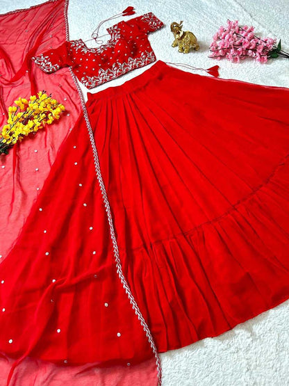 Georgette  Kesh108 5578 Lehengas  Embroidered Fancy Traditional Lehengas