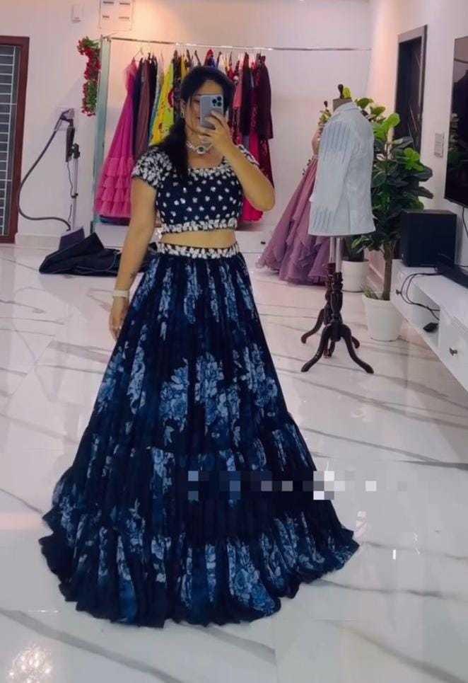 Georgette Kesh108 5601 Lehengas  Traditional Printed Embroidered Lehengas