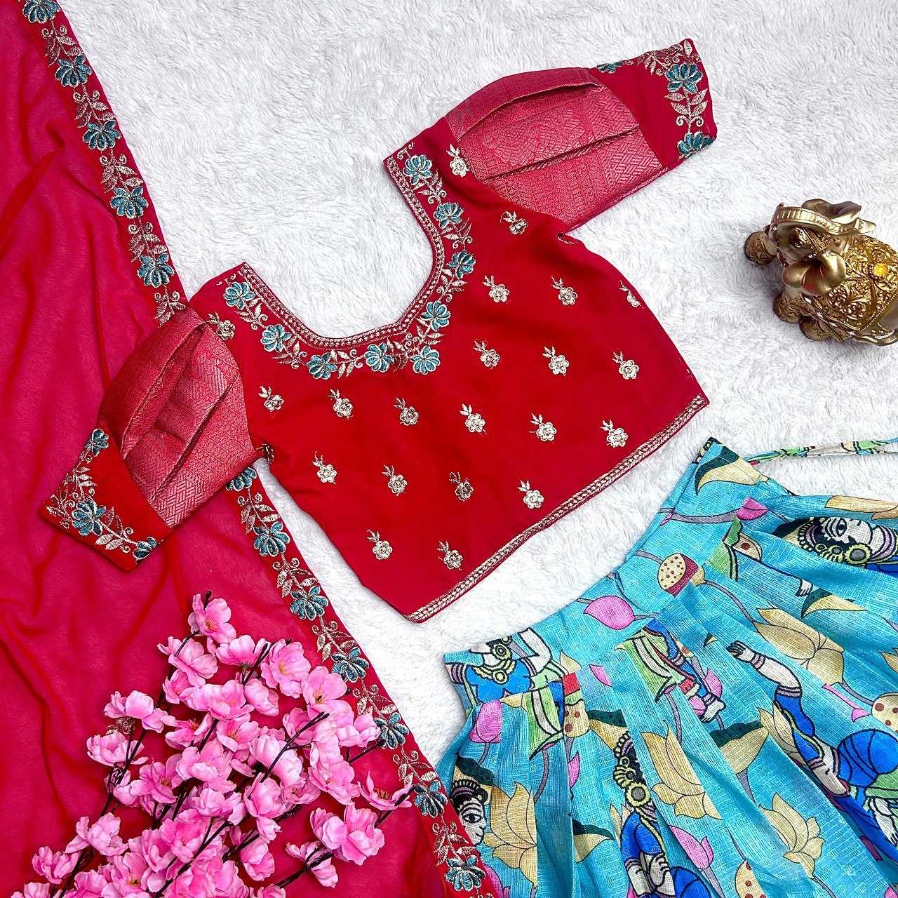 Georgette Kesh109 Rrkt17 Kids Wear  Kids Lehengas Choli