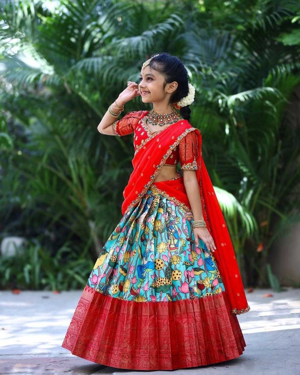 Georgette Kesh109 Rrkt17 Kids Wear  Kids Lehengas Choli