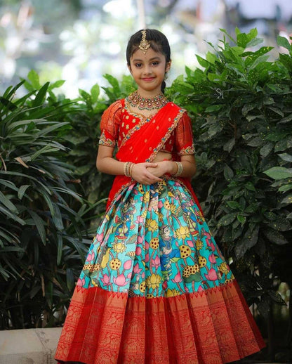 Georgette Kesh109 Rrkt17 Kids Wear  Kids Lehengas Choli