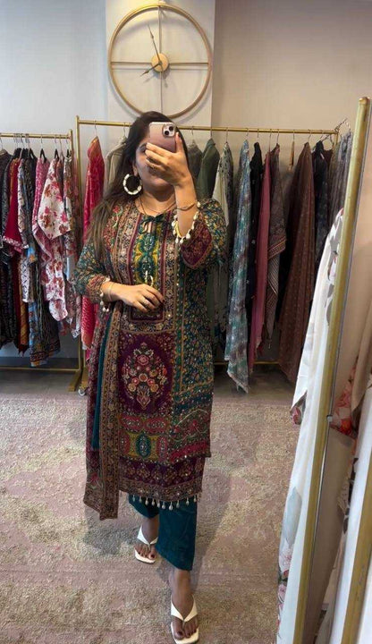 Georgette Kesh122 475 Suits & Dresses Islamic Clothing  Ladies Pakistani Printed Georgette Suits