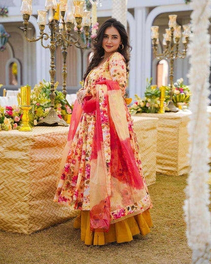 Georgette Kesh149 1222 Gowns  Printed Fancy Anarkali Long Georgette Gowns