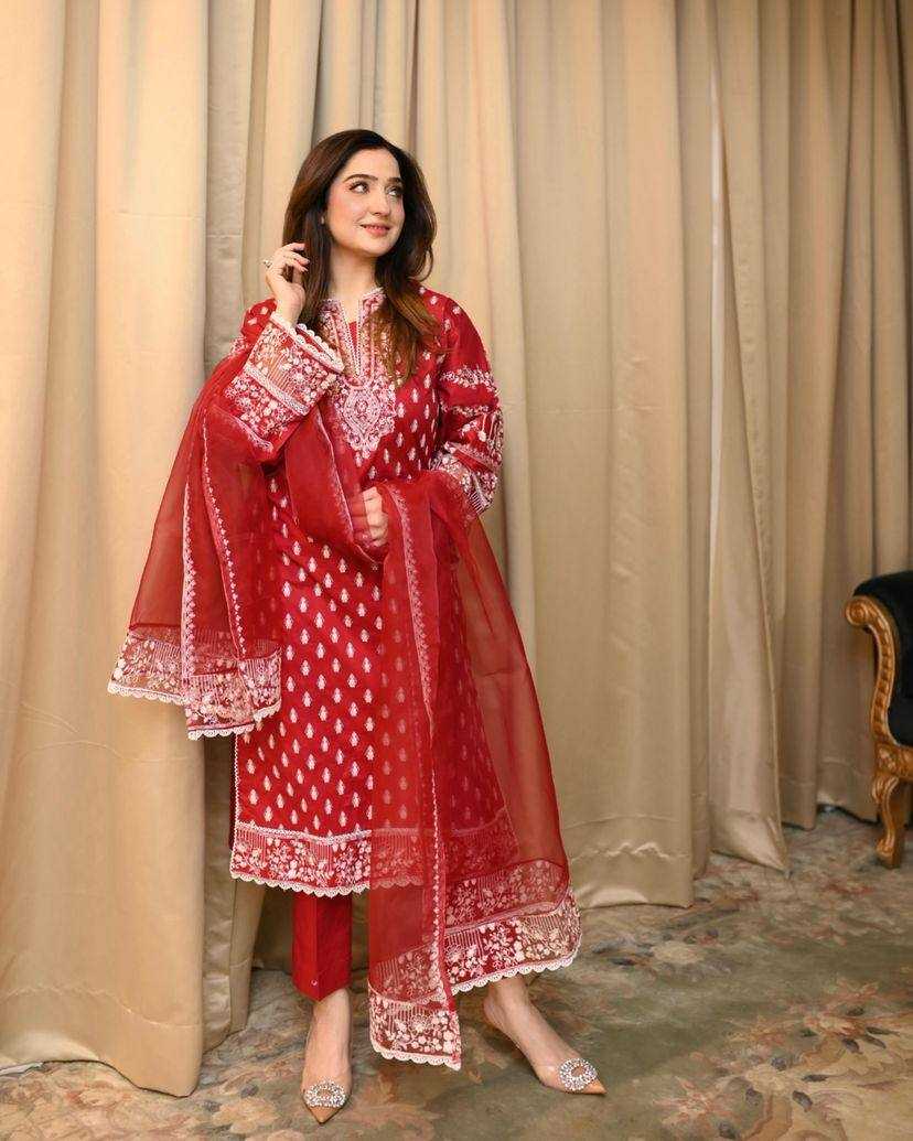 Georgette Kesh149 1273 Suits & Dresses  Ladies Pakistani Embroidery Georgette Suits