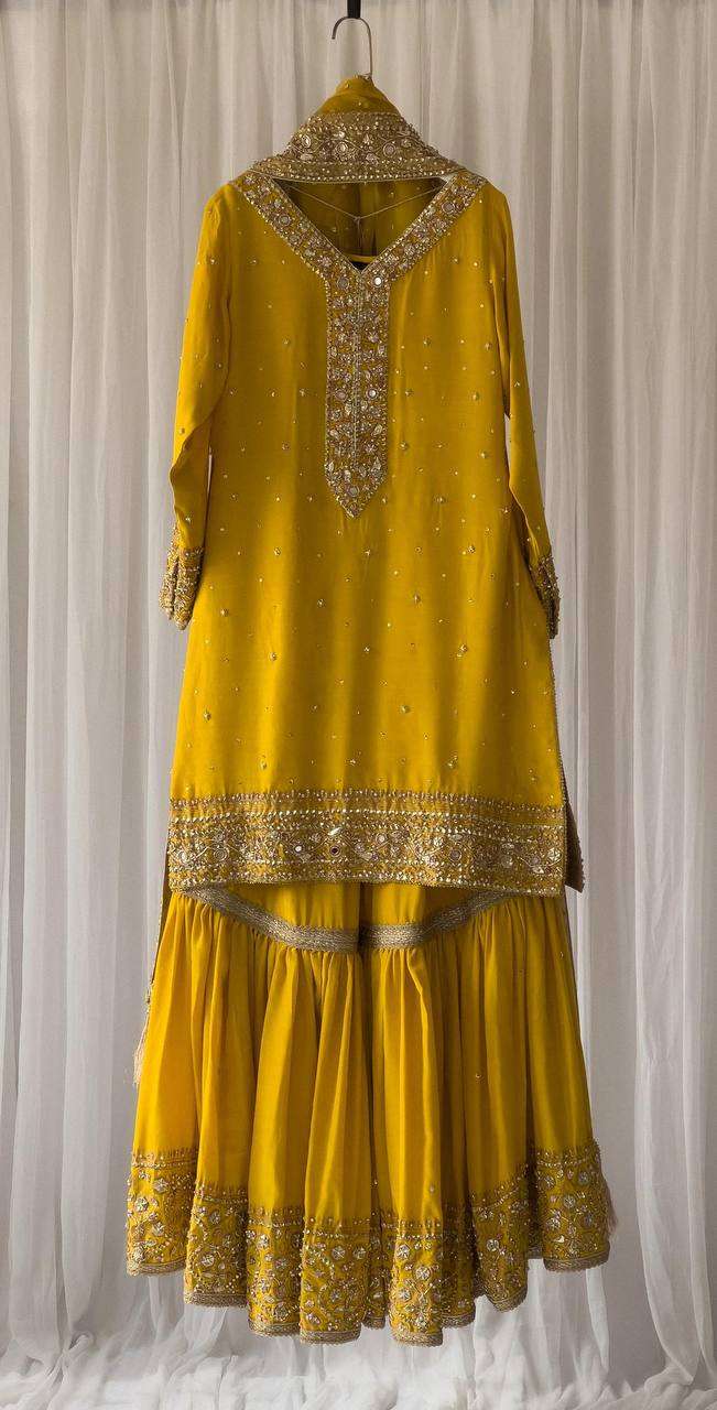 Georgette Kesh149 1303 Suits & Dresses Islamic Clothing  Sharara Salwar Pakistani Embroidery Georgette Suits