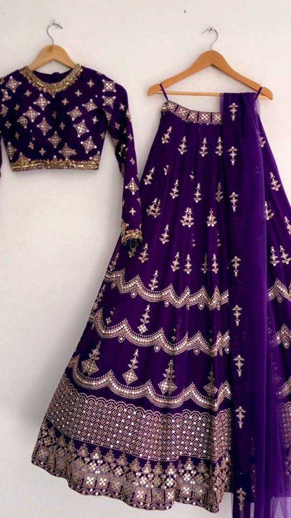 Georgette Kesh164 L16 Lehengas  Desigenr Georgette Wedding Embroidered Wedding Outfits Lehengas