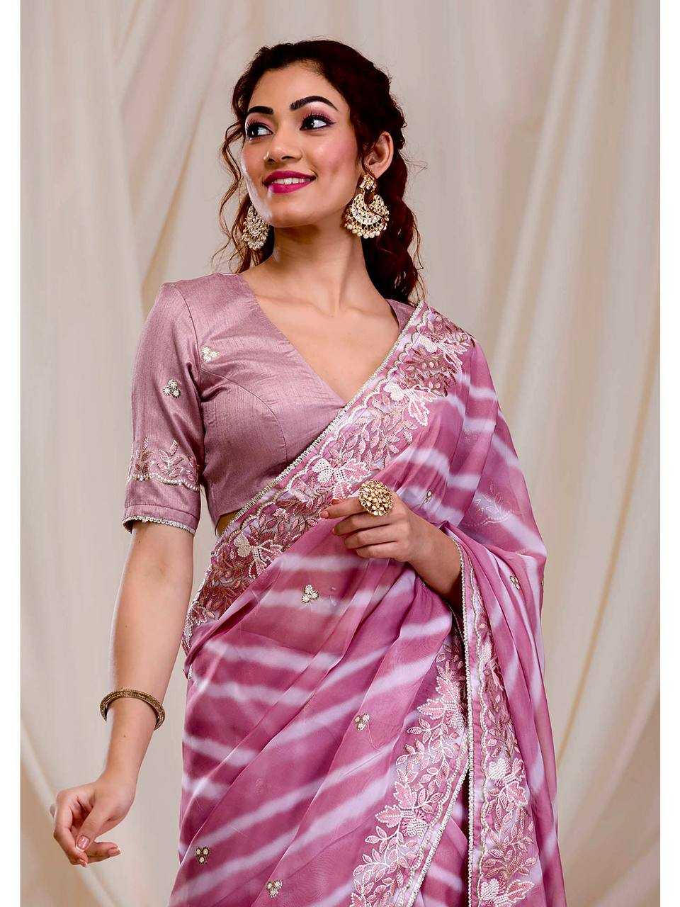 Georgette Kesh169 1280  Printed Georgette Work Embroidered Sarees