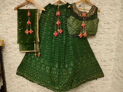 Georgette Kesh179 Ahb97 Lehengas  Designer Embroidered Georgette