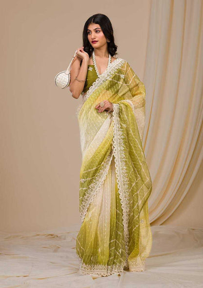 Georgette Kesh188 9126 Sarees  Fancy Georgette Half And Half Embroidered Cutwork Sarees