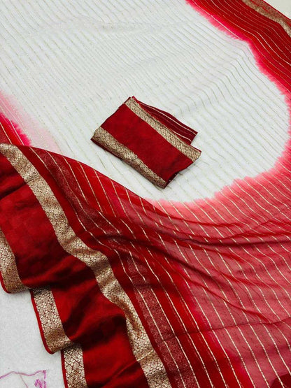 Georgette Kesh202 Aks08 Sarees  Georgette Ladies Viscose Zari Sarees