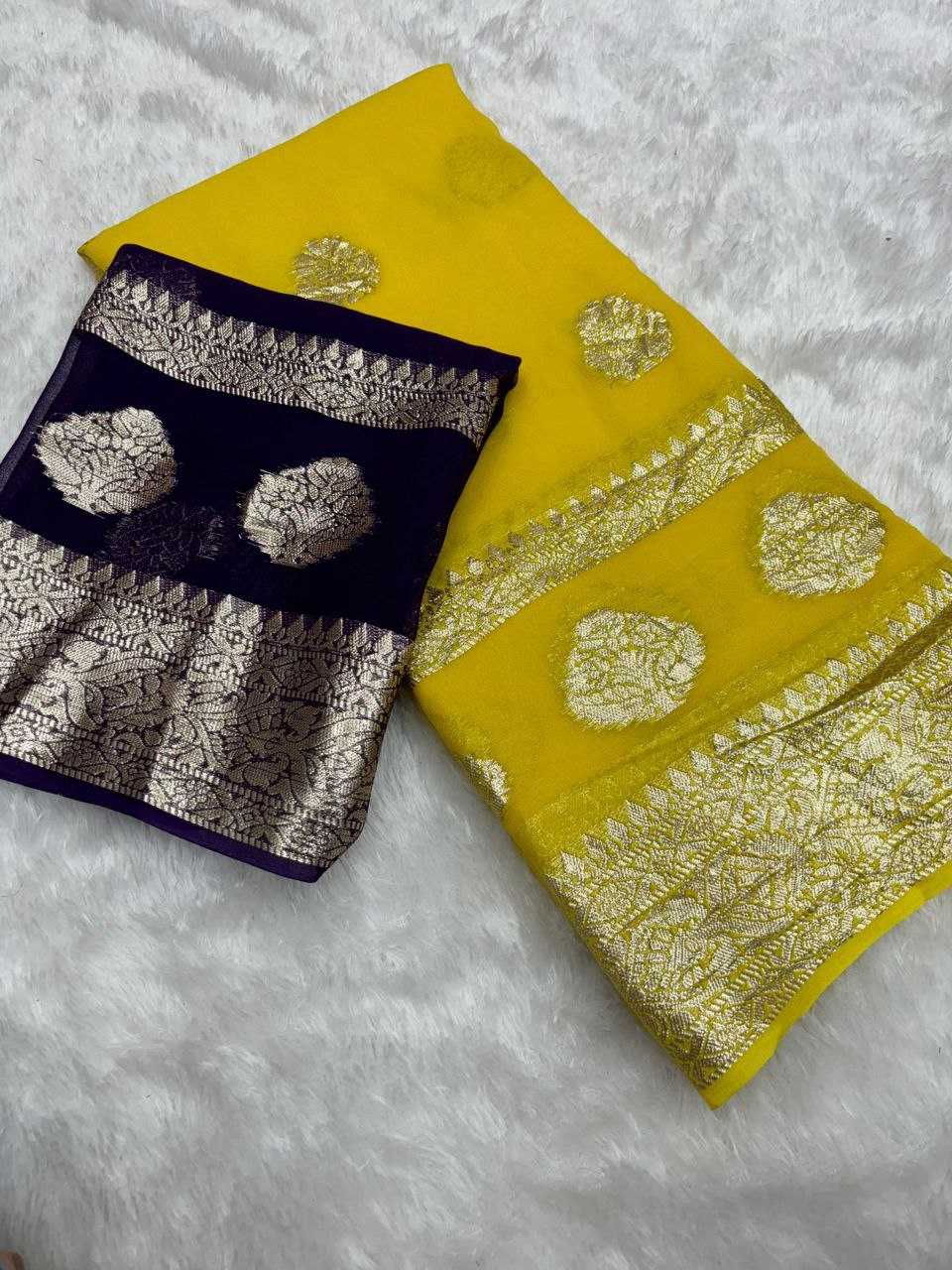 Georgette Kesh202 Aks27 Sarees  Georgette Butta Viscose Zari Sarees