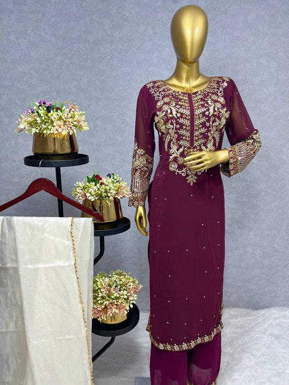 Georgette Kesh228 522 Suits & Dresses Islamic Clothing  Pakistani Ladies Silk Long Kurtis Suits