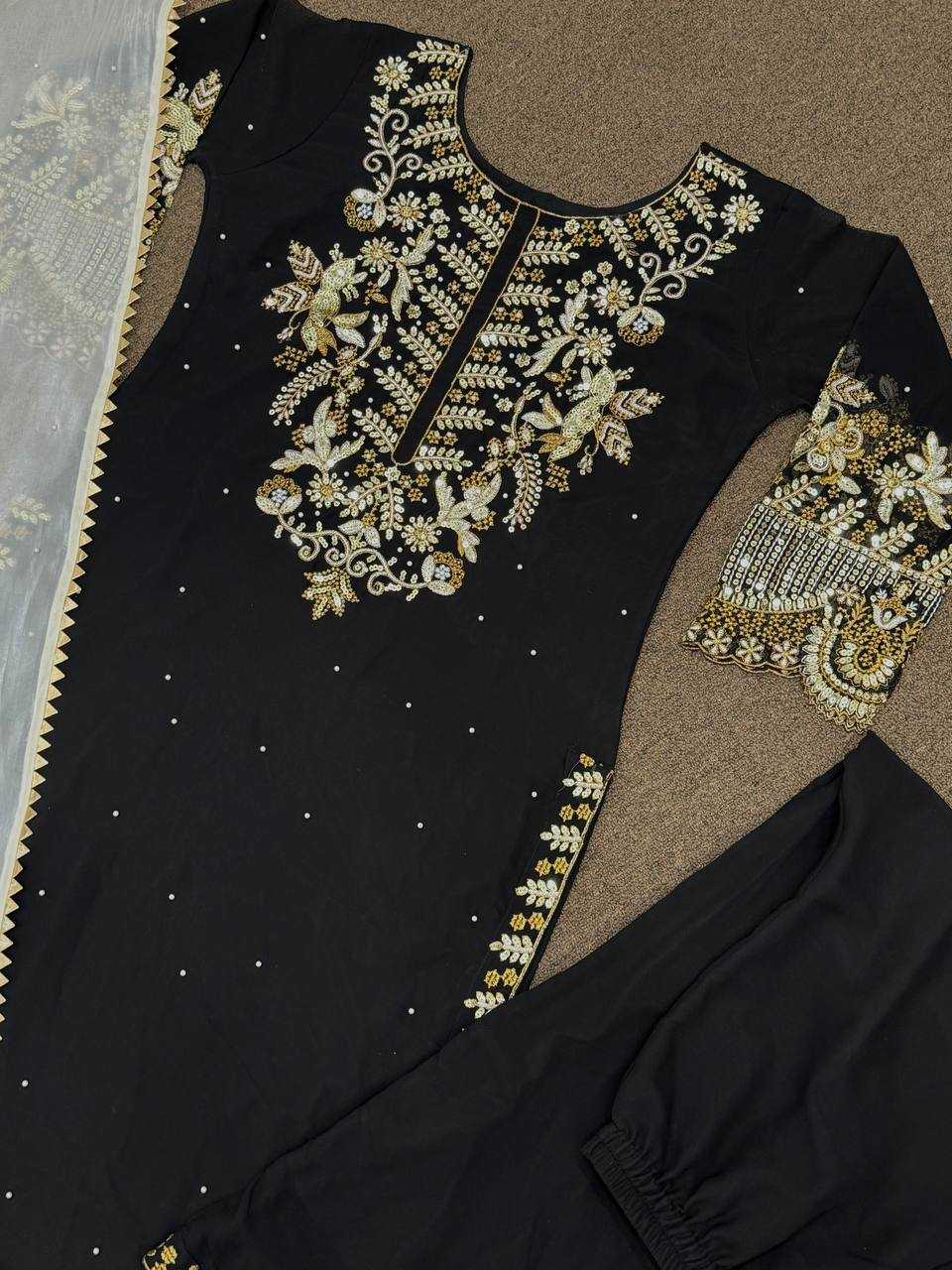 Georgette Kesh228 522 Suits & Dresses Islamic Clothing  Pakistani Ladies Silk Long Kurtis Suits