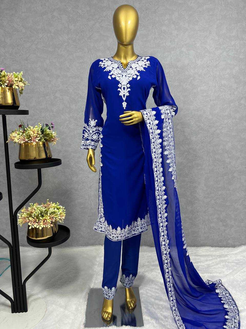 Georgette Kesh228 531 Suits & Dresses Islamic Clothing  Pakistani Ladies Silk Long Kurtis Suits