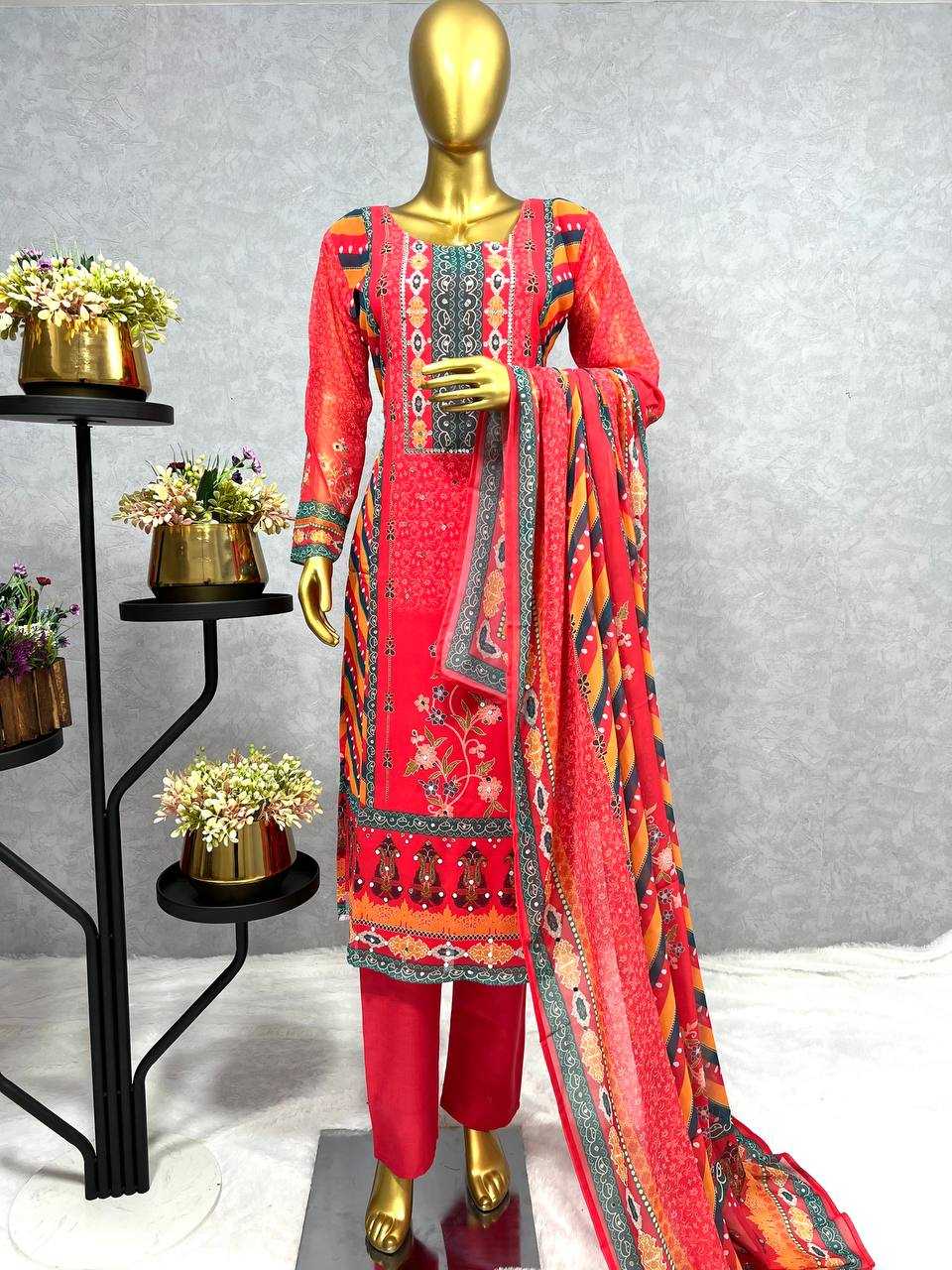 Georgette Kesh228 533 Suits & Dresses Islamic Clothing  Pakistani Ladies Silk Long Kurtis Suits