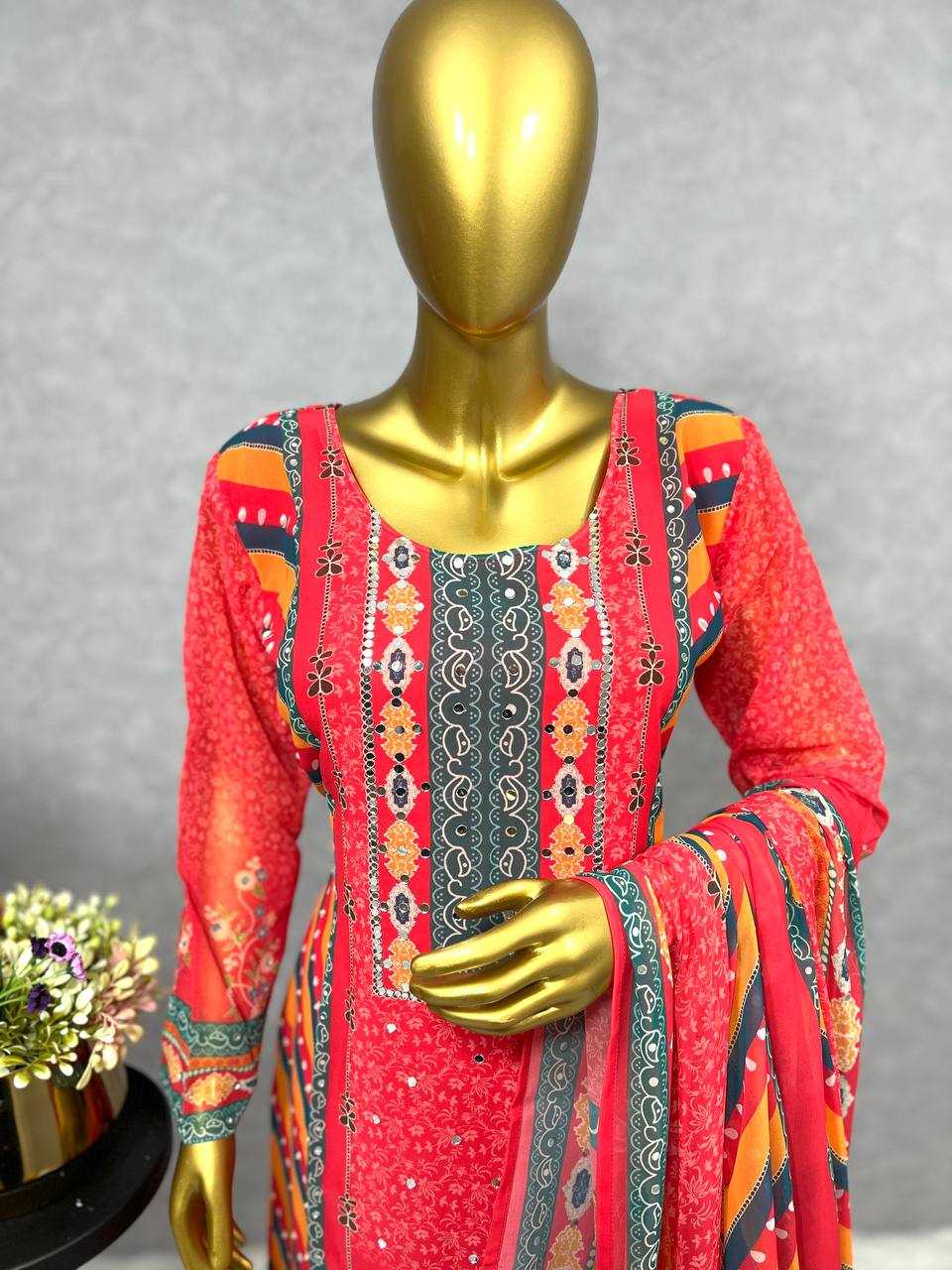 Georgette Kesh228 533 Suits & Dresses Islamic Clothing  Pakistani Ladies Silk Long Kurtis Suits