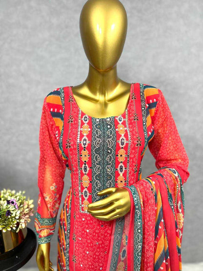 Georgette Kesh228 533 Suits & Dresses Islamic Clothing  Pakistani Ladies Silk Long Kurtis Suits