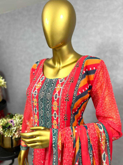 Georgette Kesh228 533 Suits & Dresses Islamic Clothing  Pakistani Ladies Silk Long Kurtis Suits