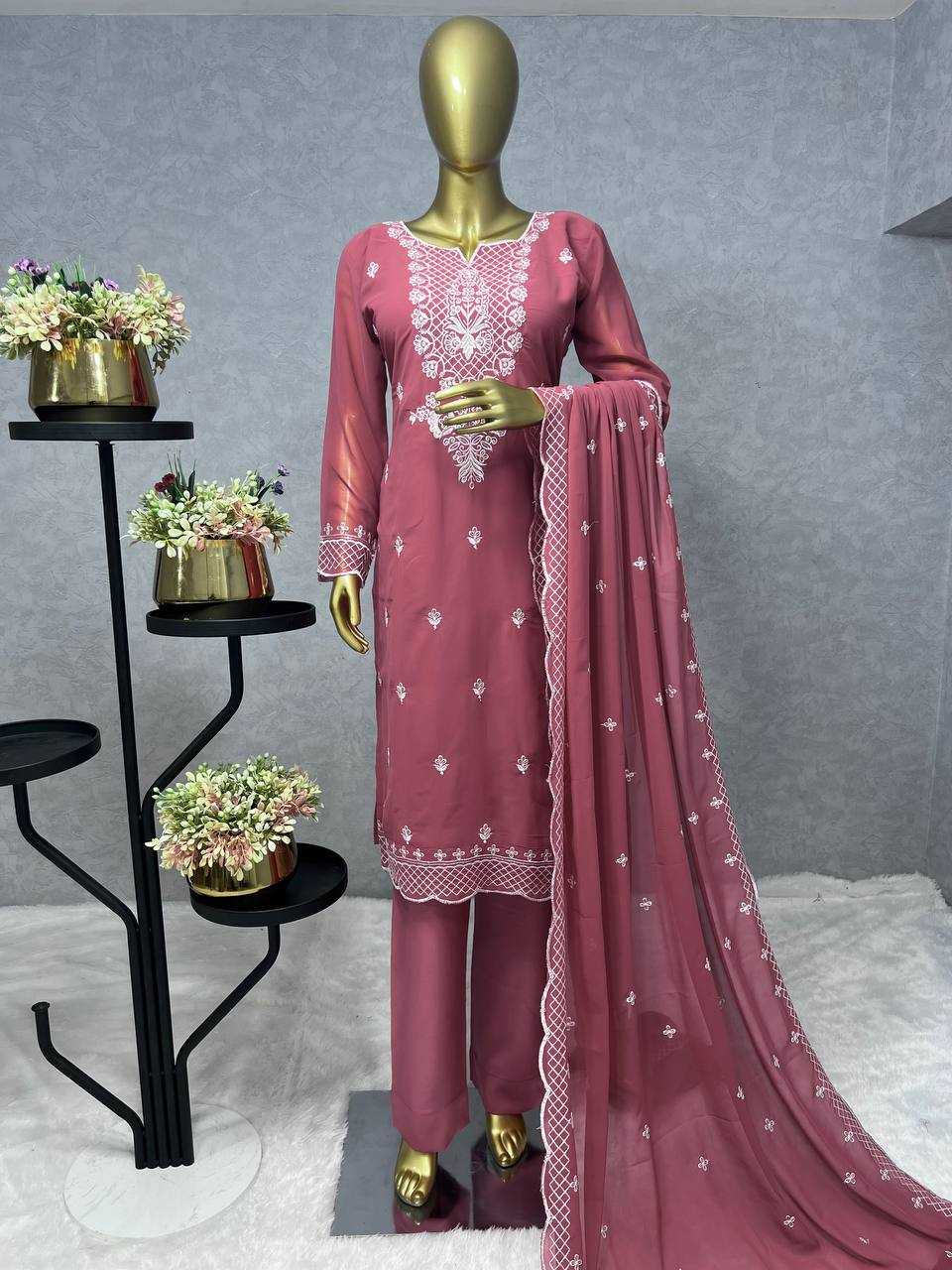 Georgette Kesh228 544 Suits & Dresses Islamic Clothing  Pakistani Ladies Silk Long Kurtis Suits