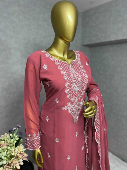 Georgette Kesh228 544 Suits & Dresses Islamic Clothing  Pakistani Ladies Silk Long Kurtis Suits