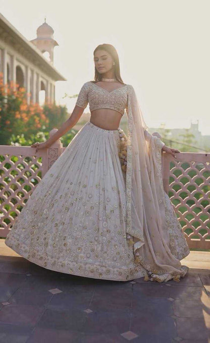 Georgette Kesh228 551 Lehengas  Desigenr Georgette Wedding Embroidered Wedding Outfits Lehengas