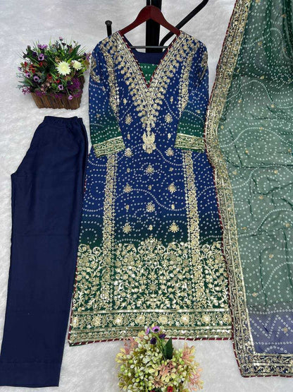 Georgette Kesh228 555 Suits & Dresses Islamic Clothing  Pakistani Ladies Silk Long Kurtis Suits