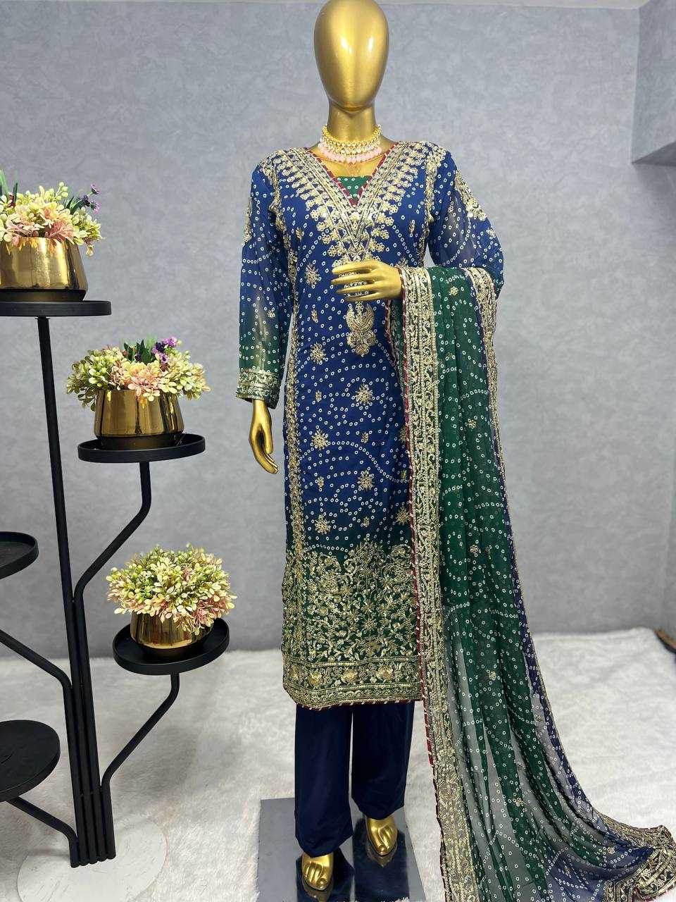 Georgette Kesh228 555 Suits & Dresses Islamic Clothing  Pakistani Ladies Silk Long Kurtis Suits