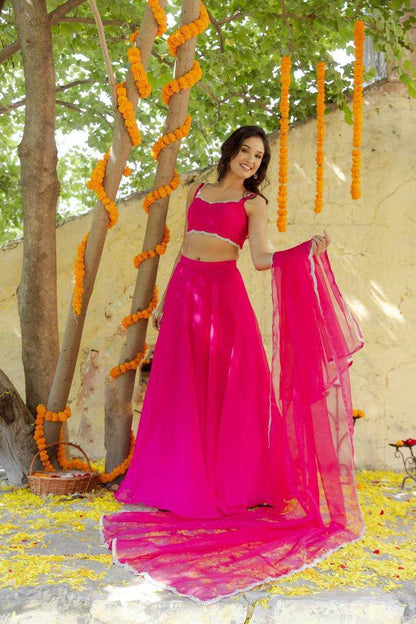 Georgette Kesh232 904 Lehengas  Fancy Georgette Pink Lehengas