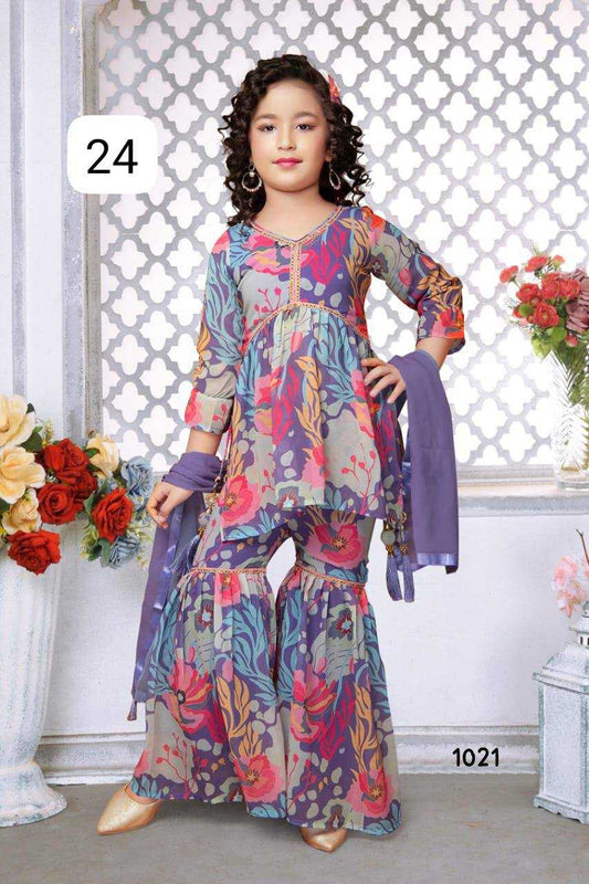 Georgette Ksb 1025 Kids Wear  Kids Sharara