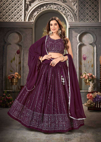 Georgette Ksb 2  Lehengas