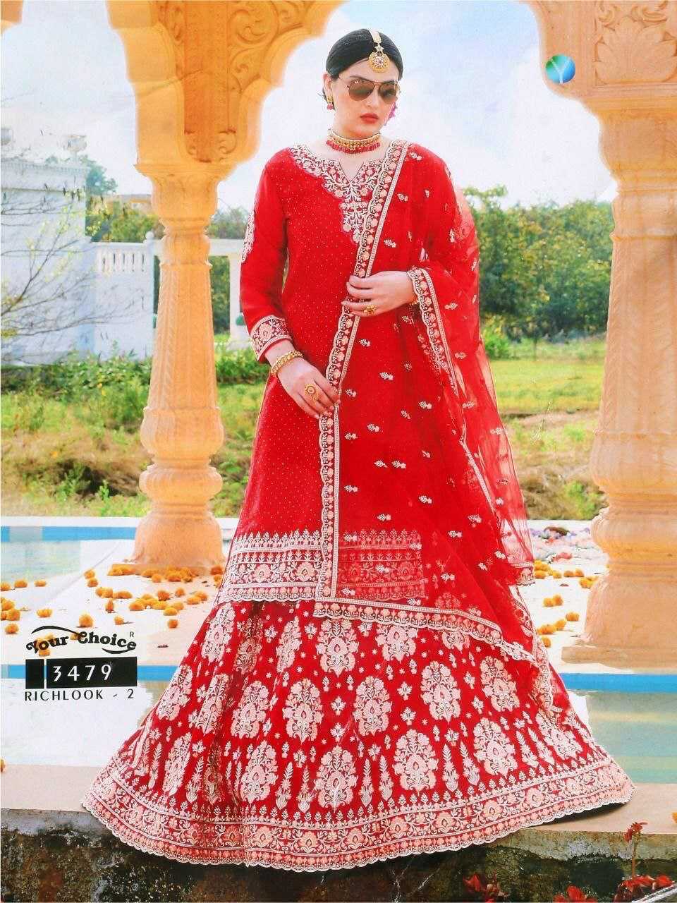 Georgette Ksb 3479  Lehengas