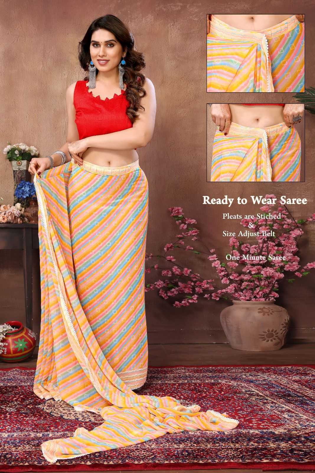 Georgette Nfa 08 Sarees  Ready To Wear Georgette Sarees