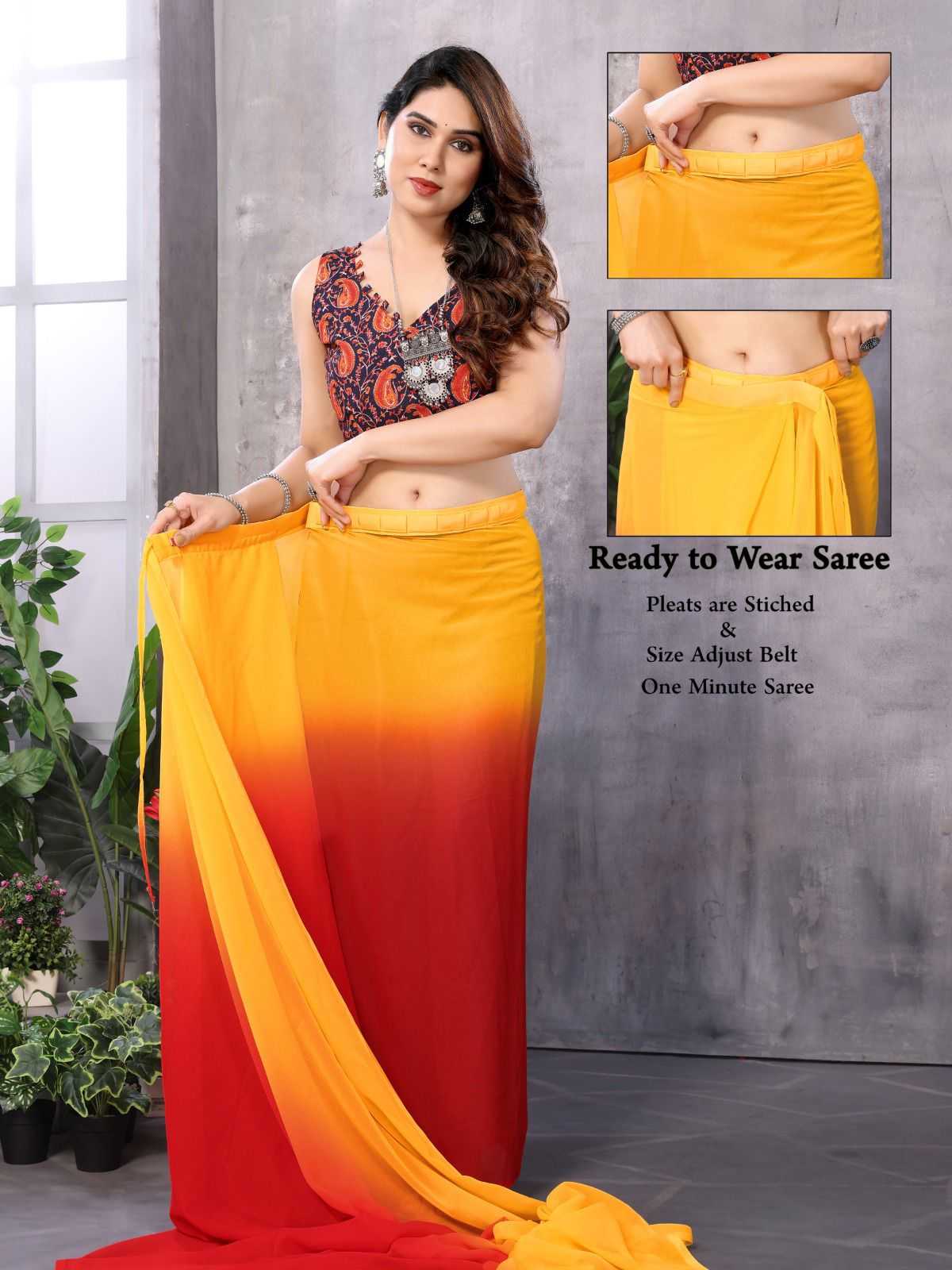 Georgette Nfa 08 Sarees  Ready To Wear Georgette Sarees