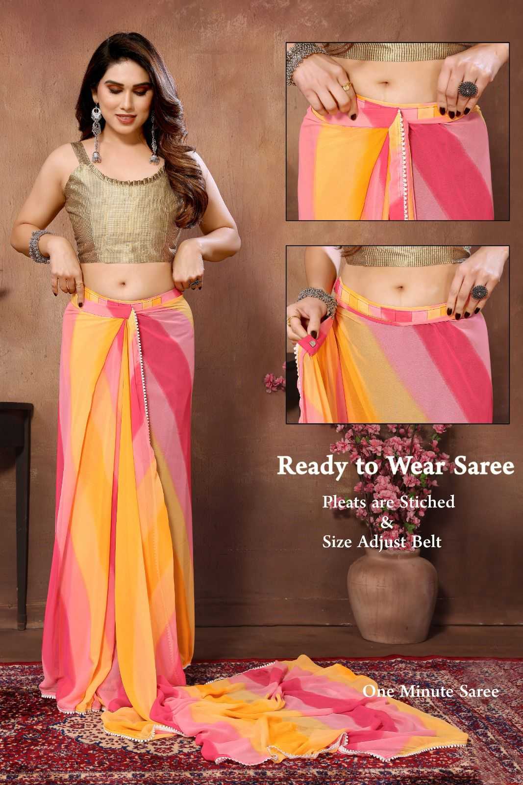 Georgette Nfa 08 Sarees  Ready To Wear Georgette Sarees