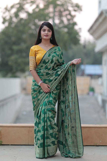 Georgette Rae Kankavali  Saree