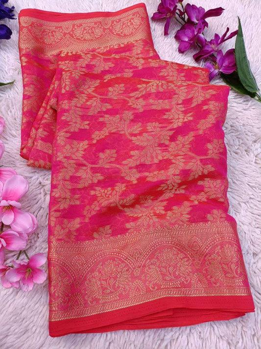 Georgette Rae Pattern  Saree