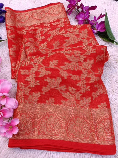 Georgette Rae Pattern  Saree