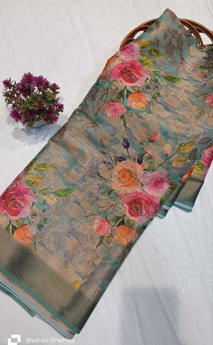 Georgette Rayon Rri Pallu  Saree