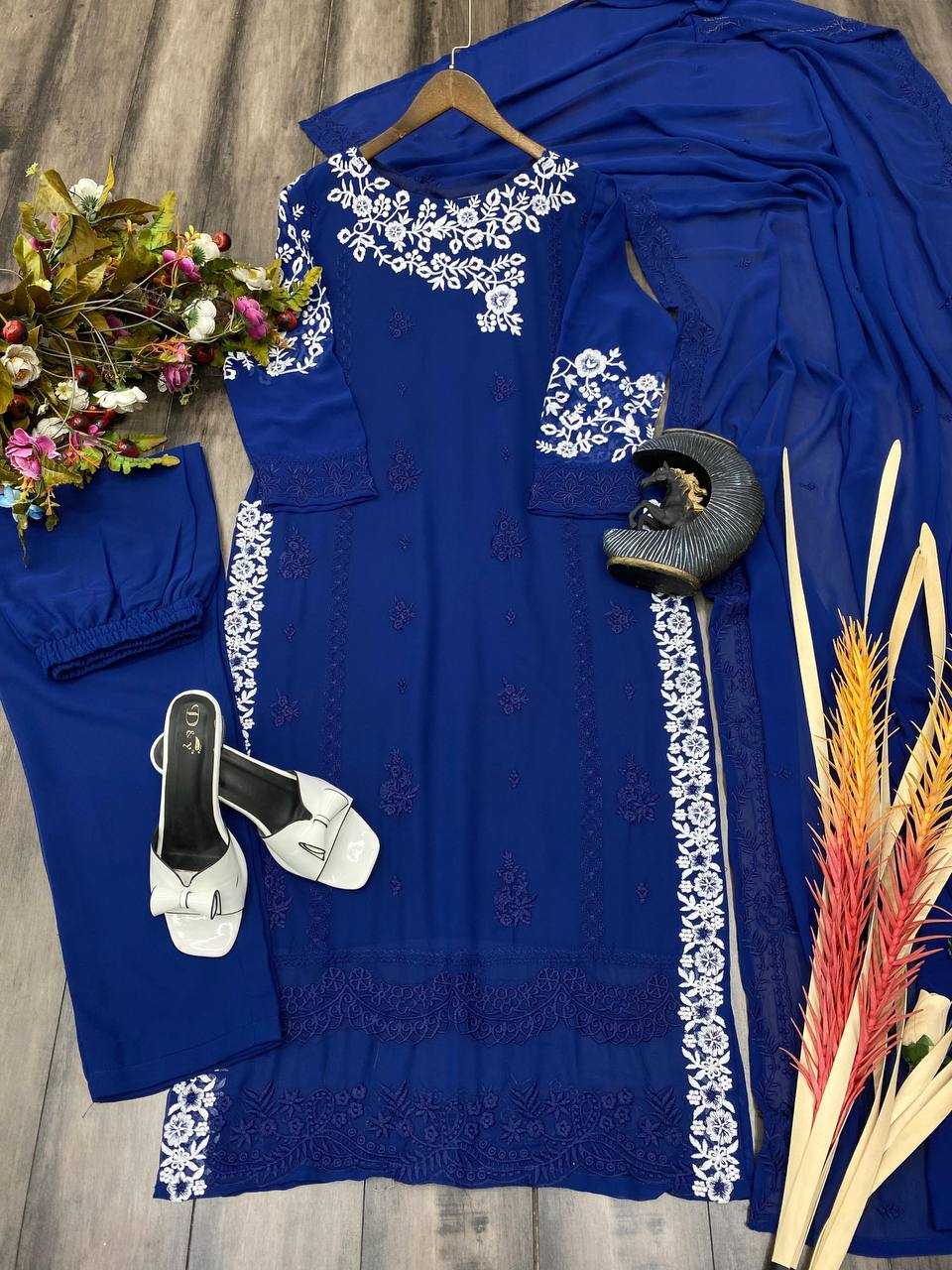 Georgette Rin110 198 Suits & Dresses  Embroidery Georgette Ladies Suits