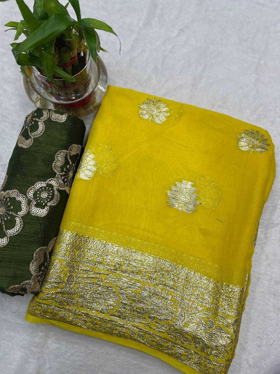 Georgette Rie 10 Sarees  Georgette Indian Sequence Sarees