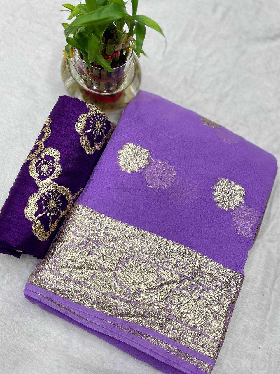 Georgette Rie 10 Sarees  Georgette Indian Sequence Sarees