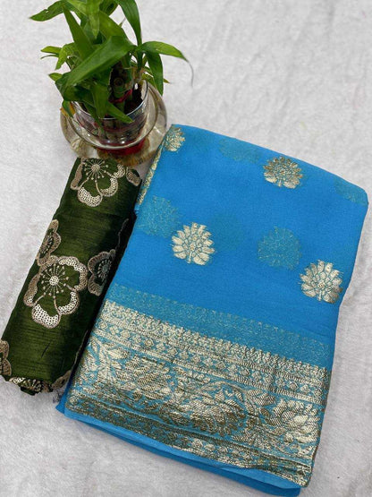 Georgette Rie 10 Sarees  Georgette Indian Sequence Sarees