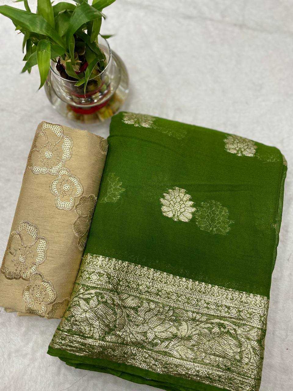 Georgette Rie 10 Sarees  Georgette Indian Sequence Sarees