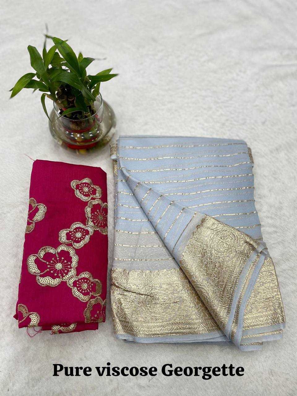 Georgette Rie 11 Sarees  Georgette Ladies Indian Sarees