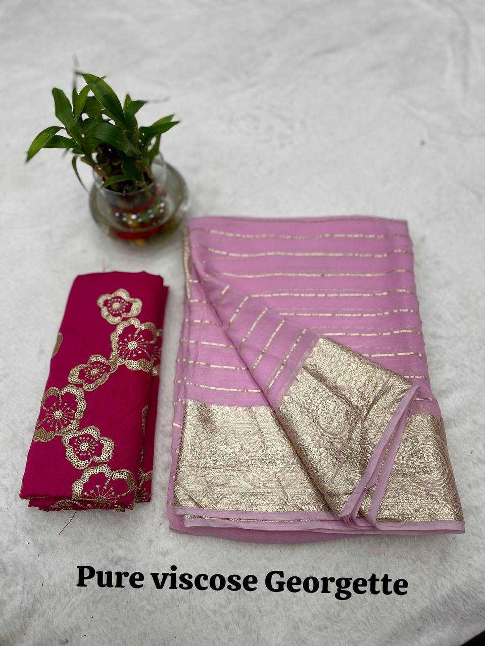 Georgette Rie 11 Sarees  Georgette Ladies Indian Sarees