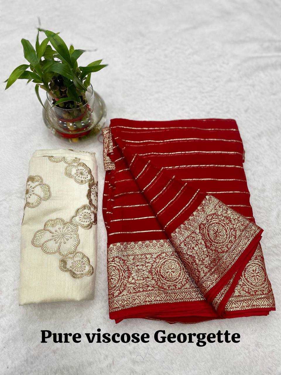 Georgette Rie 11 Sarees  Georgette Ladies Indian Sarees