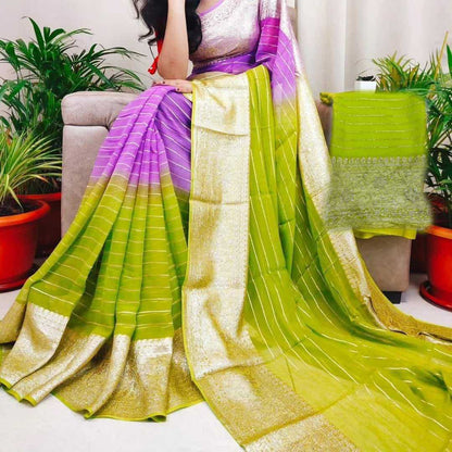 Georgette Rin104 Ape107 Sarees  Georgette Viscose Ladies Sarees With Blouse