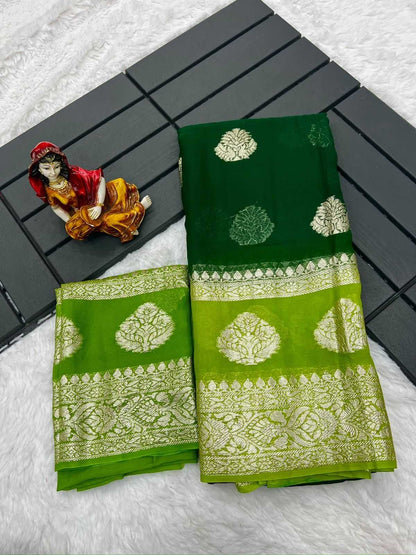 Georgette Rin104  Ape72 Sarees  Georgette Zari Border Viscose Zari Sarees