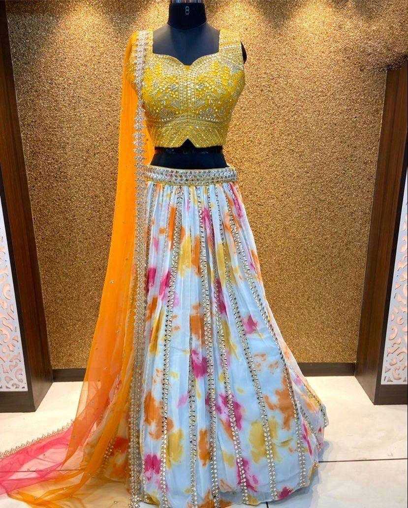 Georgette Rin108 1379 Lehenga  Designer,Fancy,Embroidery Fancy Lehenga