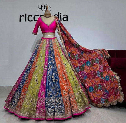 Georgette Rin108 1590 Lehenga  Wedding, Embroidry,Net Fancy Lehenga